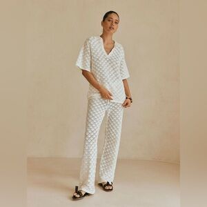 Sabo Pants & Top Set Crochet Lace